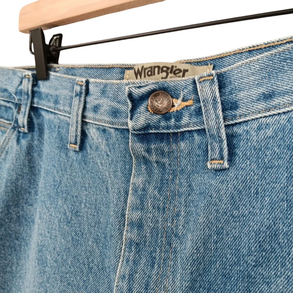 Wrangler Authentics Jeans Mens 46x30 Blue Regular Fit Denim Classic Workwear